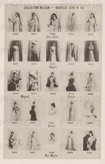 25 portraits of Aïno Ackté, Mégard, Bréval and Mac-Master, Collection Nilsson - Nouvelle Série,