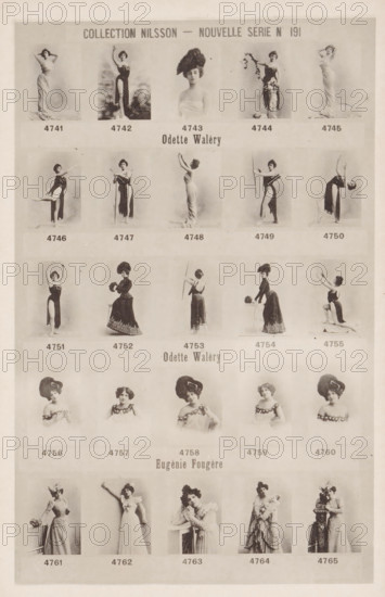 25 portraits of Odette Waléry and Eugénie Fougère, Collection Nilsson - Nouvelle Série, page,