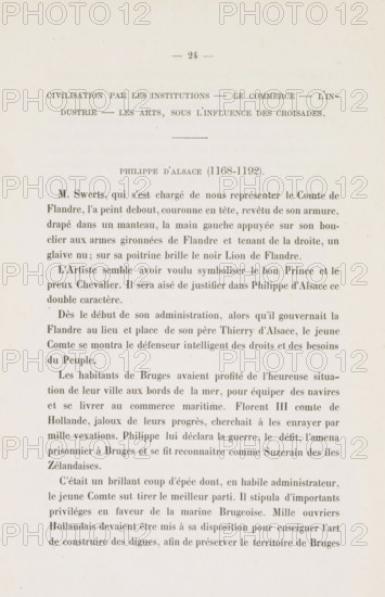 Philippe d'Alsace, Photo reproduction of a drawing after a mural in the Aldermen's Hall in the Town