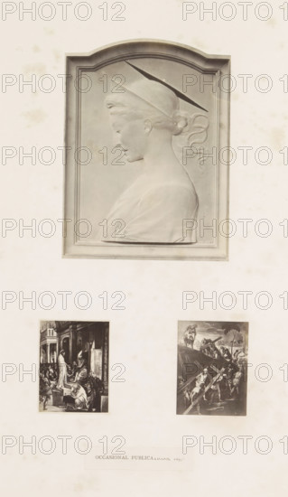 Three photographic reproductions of a publication by the Arundel Society with a relief and two