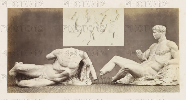 Sculptures from the Parthenon in Athens, photograph, page, inscription: 'Occasional publications,