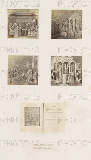 Five photo reproductions of a publication by the Arundel Society with prints after Giotto and