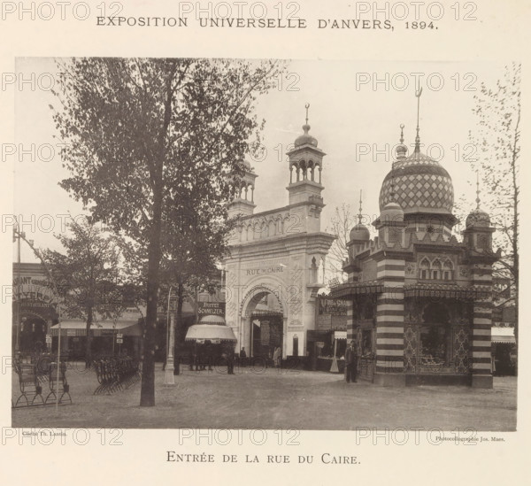 Entrée de la Rue du Caire, Exterieur van het Egypte paviljoen op de wereldtentoonstelling te
