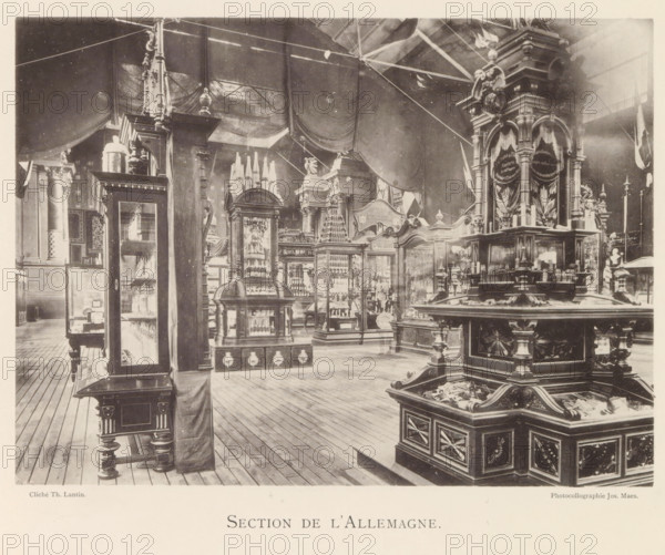 Exhibition of German objects during the world exhibition in Antwerp, Section de l'Allemagne, page,