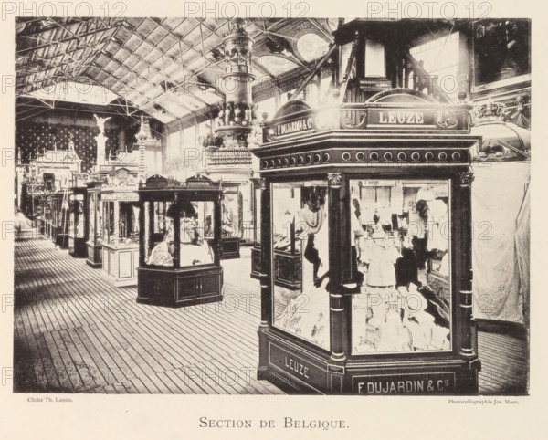 Section de Belgique, Expositie van Belgische beelden tijdens de wereldtentoonstelling te Antwerpen,
