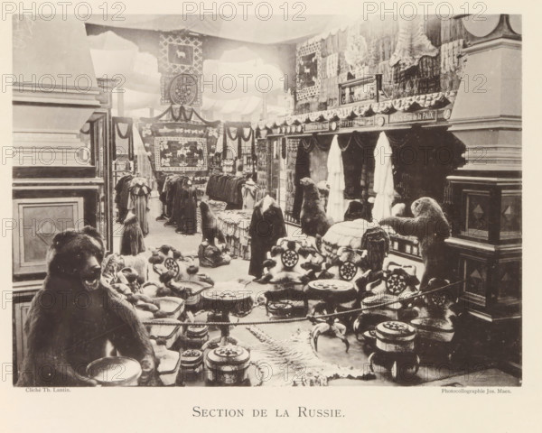 Section de la Russie, Exhibition of Russian fur products during the world exhibition in Antwerp,