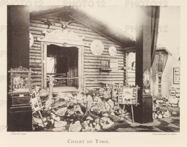 Chalet du Tyrol, Tyrolean chalet in the world exhibition in Antwerp, page, photomechanical print,