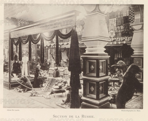 Section de la Russie, Exhibition of Russian fur products during the World Exhibition in Antwerp,