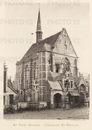 Au vieil Anvers - Chapelle St-Nicolas, Exterior of the Sint-Niklaas Chapel in Antwerp, page,