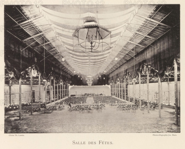 Interior of a banquet hall in Antwerp, Salle des fêtes, page, photomechanical print, photographer: