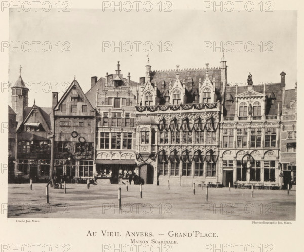 View of the Grote Markt in Antwerp, Au vieil Anvers - Grand'Place. Maison Scabinale, page,