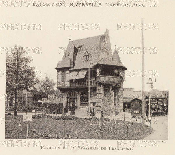 Pavilion of the Frankfurter Bierhaus at the World Exhibition in Antwerp, Pavillon de la brasserie