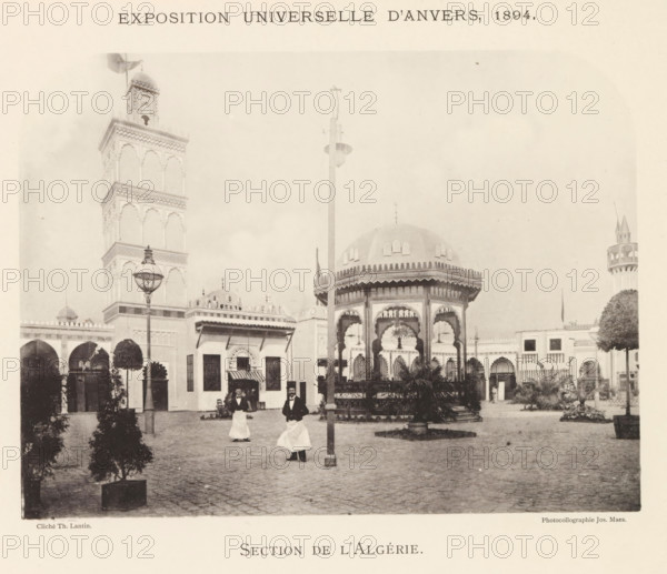 Exterior of the Algeria pavilion at the World Exhibition in Antwerp, Section de l'Algérie, page,