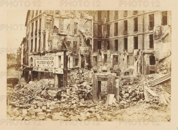 Carrefour de la Croix Rouge, View of a destroyed building at Carrefour de la Croix Rouge,