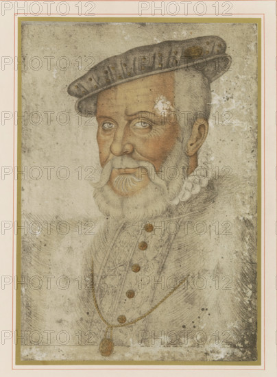 Portrait de Anne de Montmorency dessin appartenant au Musée de Limoges, Photo reproduction of a