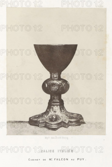 Italian chalice, Calice italien, photograph, page, number: 'PL. 11.', inscription: 'cabinet de Mr