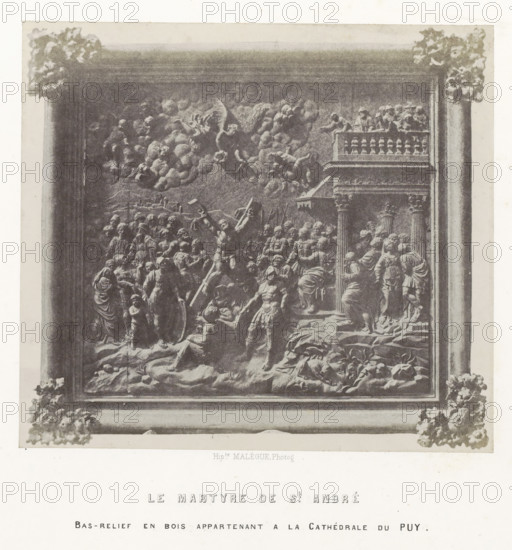 Bas-relief depicting the martyrdom of Saint Andrew, from the cathedral of Le Puy-en-Velay, Le