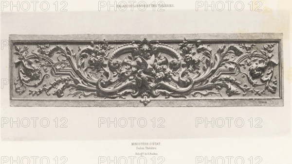 Ministère d'état. Salon théâtre, Ornament with arabesques of a salon (presumably) in the Palais des
