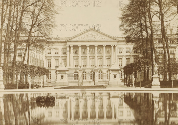 View of the facade of the Palace of the Nation in Brussels, Palais de la Nation, Bruxelles,