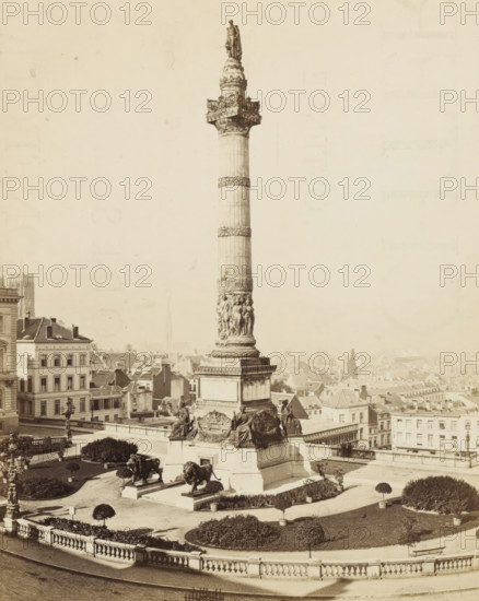 View of the Congress Column in Brussels, Bruxelles - Place et Colonne du Congrès, photograph, page,