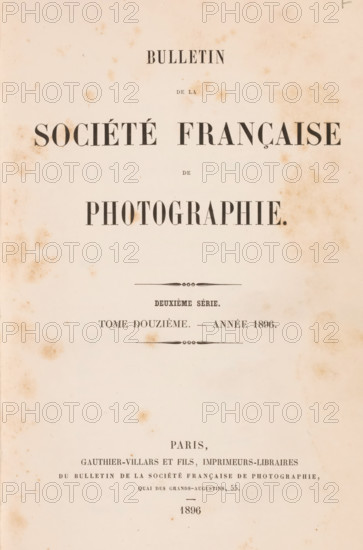 Bulletin de la Société française de photographie, book, inscription: 'Collection Jahel', publisher: