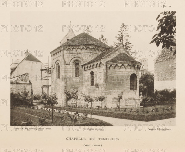 View of the Templar Chapel in Laon, France, Chapelle des Templiers, Laon (Aisne), page,