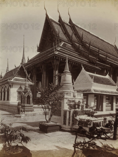 Main building of the temple complex of Wat Pra Keo (Temple of the Emerald Buddha) in Bangkok, album