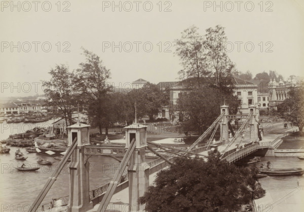 Cavenach Bridge, S'pore, Cavenach Bridge in Singapore, album page, photograph, Part of Album with