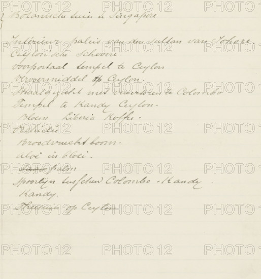 List of subjects depicted in the album (35 to 50), album page, list, Part of Album with 50 photos