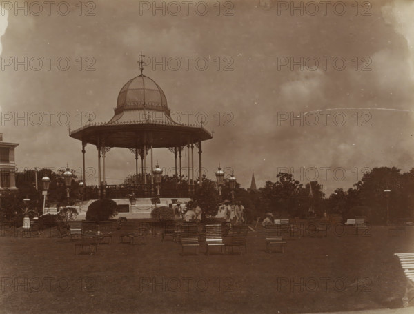 Public gardens in Shanghai, album page, photograph, Part of Album with 50 photos of a trip through