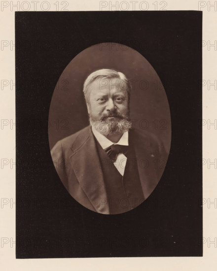 Edmond About .Ne a Dieuze (Meurthe), le 14 fevrier 1828, Portrait of Edmond About, photomechanical