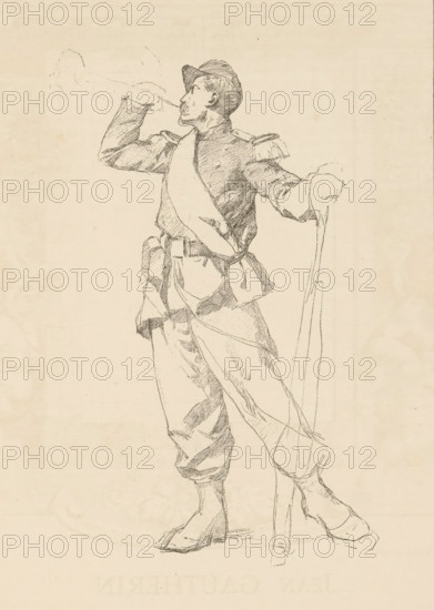 Jean Gautherin, Portrait of Jean Gauherin, page, photomechanical print, inscription: '25, boul. des