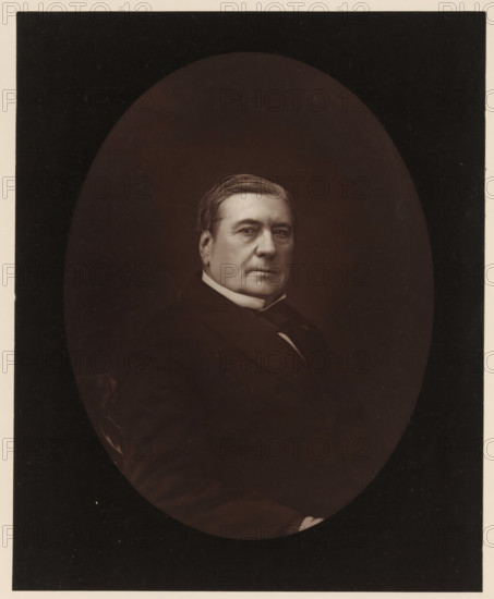 Portrait of Eugène Labiche, Eugène Labiche. Ne a Paris, le 6 mai 1815, page, photomechanical print,