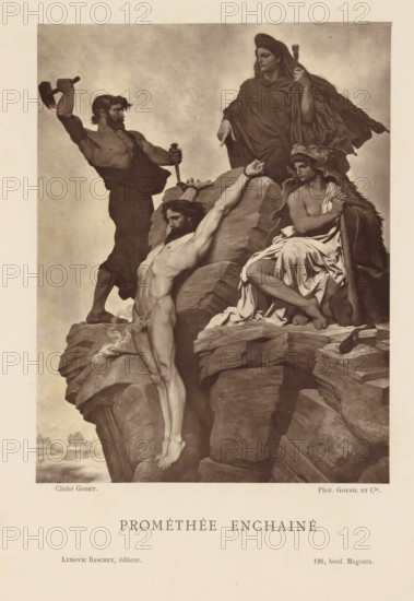 Portrait of Émile Bin, page, photomechanical print, inscription: '25, boulevard des Italiens.',