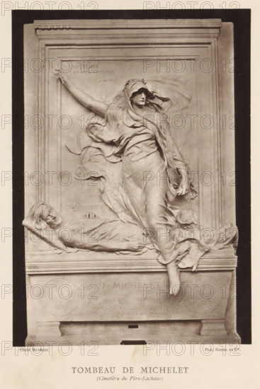 Tomb for Jules Michelet by Marius Jean Antonin Mercié, Tombeau de Michelet (Cimetiere du