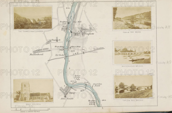 View at Ray Mead, View of the Thames at Ray Mead, photograph, page, photographer: Henry W. Taunt,