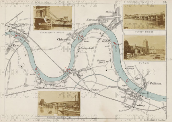 View of the Putney Bridge over the Thames in London, Putney Bridge, photograph, page, photographer: