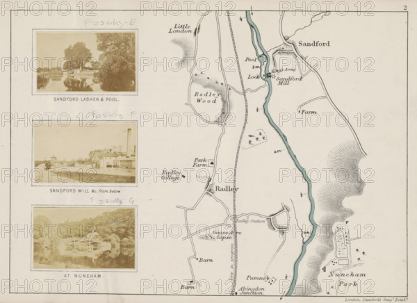 Sandford lasher and pool, View of a weir at Sandford, photograph, page, photographer: Henry W.