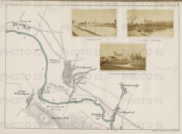 View of a church, probably on the Thames, Clifton church, photograph, page, photographer: Henry W.