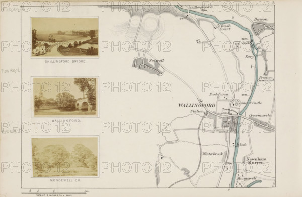 View of a bridge over the Thames at Shillingford, Shillingford bridge, photograph, page,