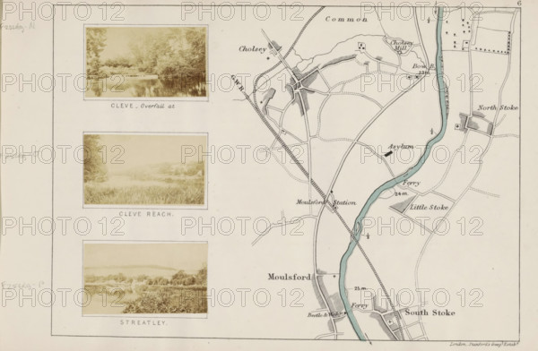 View of Streatley across the Thames, Streatley, photograph, page, photographer: Henry W. Taunt,