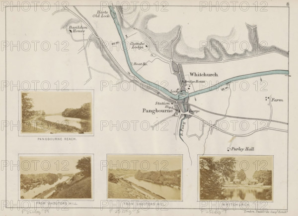 Pangbourne reach, View of the Thames at Pangbourne, photograph, page, photographer: Henry W. Taunt,