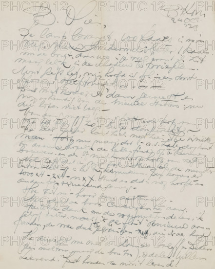 Letter to Mien Cambier van Nooten, letter, writer (clerical worker): Dick Ket, Bennekom,