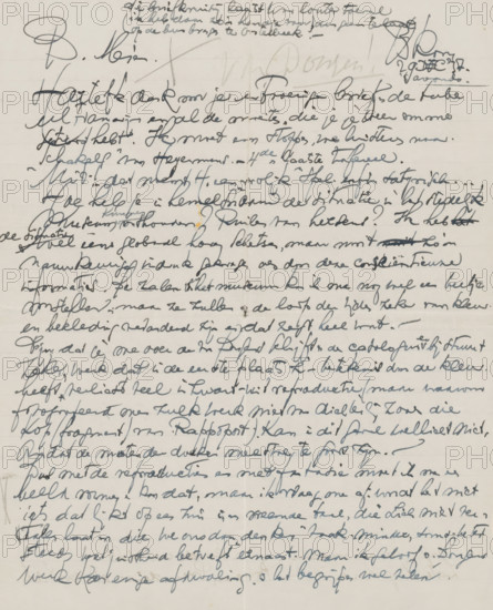 Letter to Mien Cambier van Nooten, letter, writer (clerical worker): Dick Ket, Bennekom,