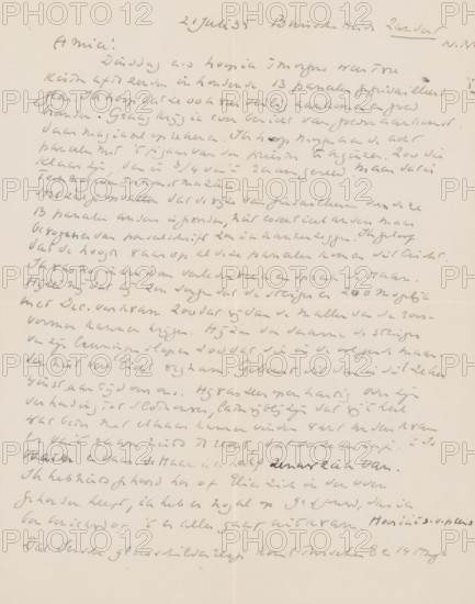 Letter to Willem Bogtman, letter, watermark, writer (clerical worker): Richard Nicolaüs Roland