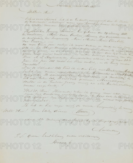 Letter to Christiaan Immerzeel, letter, writer (clerical worker): Jacobus Sörensen, Amsterdam,