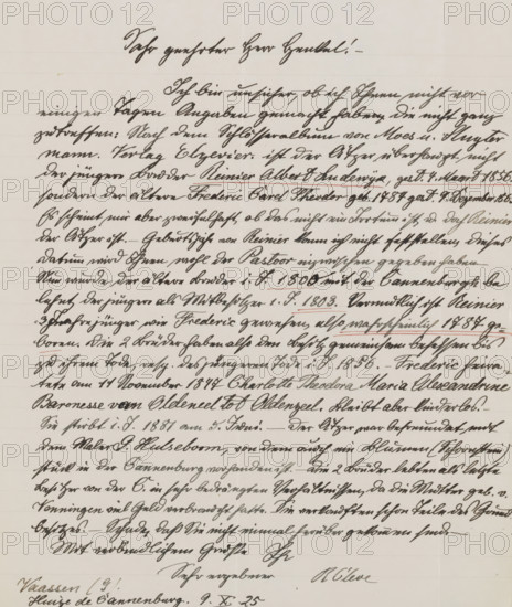 Letter to Max Dittmar Henkel, letter, writer (clerical worker): Richard Cleve, Vaassen, 1925-10-09,