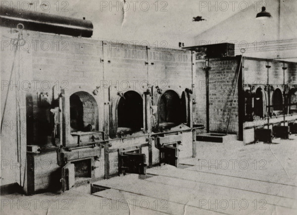 Incinerators in a concentration camp, photograph, Suspected incinerators from an unknown