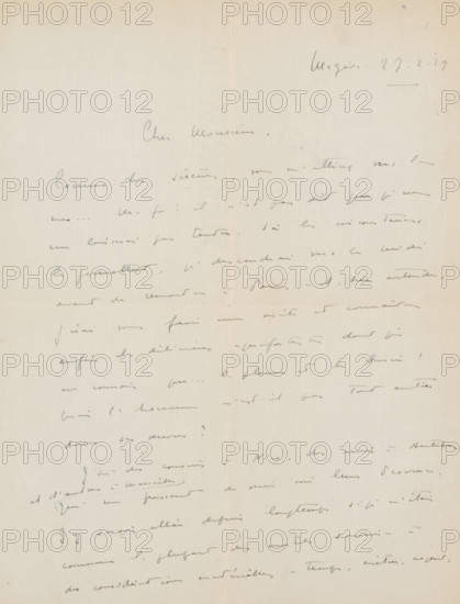 Letter to Philip Zilcken, letter, writer (clerical worker): Simonne Ratel, Megève, 1929-02-27,