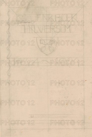Dossier regarding the Memorial Book Hilversum 1424-1924, drawing, letter, photograph, document,